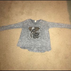 Long Sleeve Gray Elephant Shirt